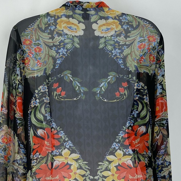 Cabi #3072 Amour Black Floral Blouse Small - Picture 7 of 8